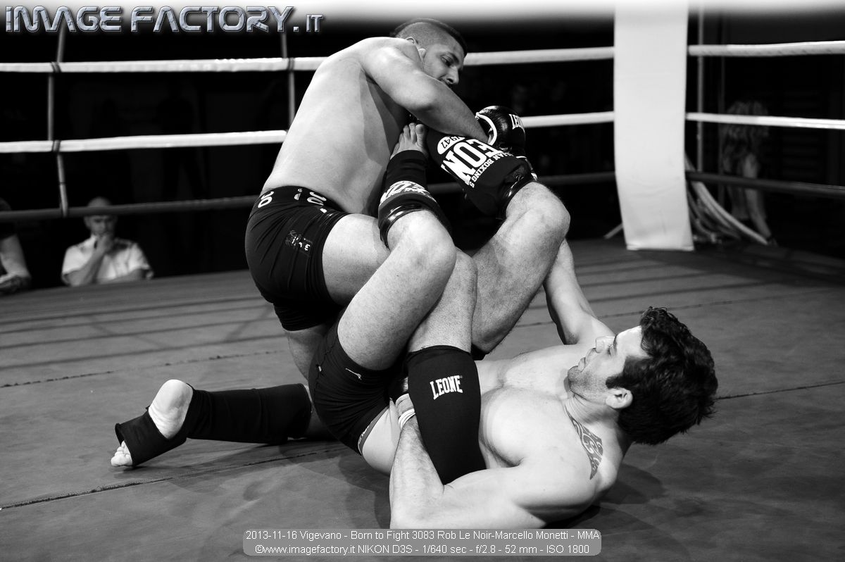 2013-11-16 Vigevano - Born to Fight 3083 Rob Le Noir-Marcello Monetti - MMA